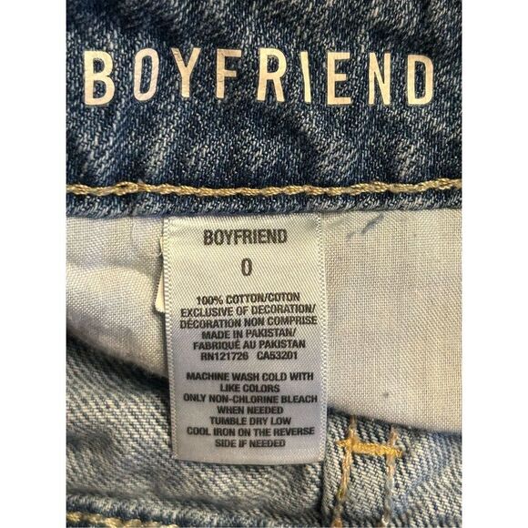 Aeropostale Size 0 Boyfriend Distressed Jean Cuffed Shorts (0882) - Picture 3 of 3